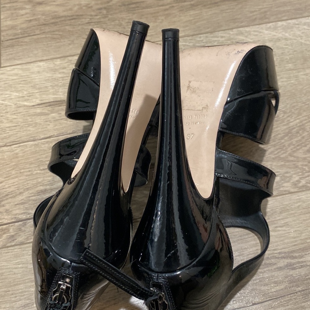Miu Miu Patent Leather Platform Heels - Picture 7 of 8